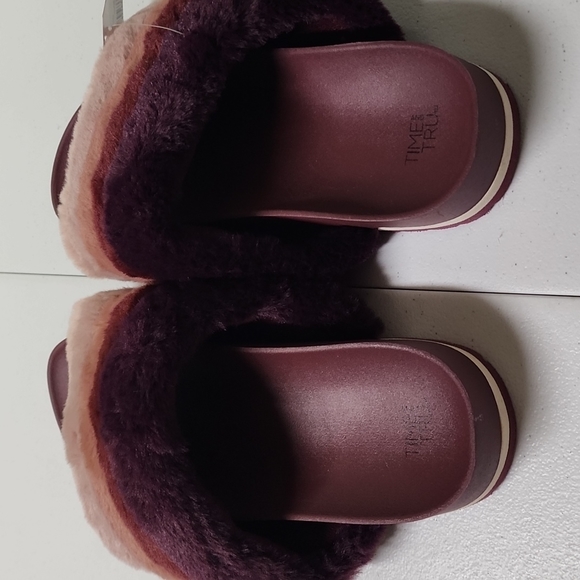 Women time and tru fur slide brand new size 11 - Picture 4 of 6